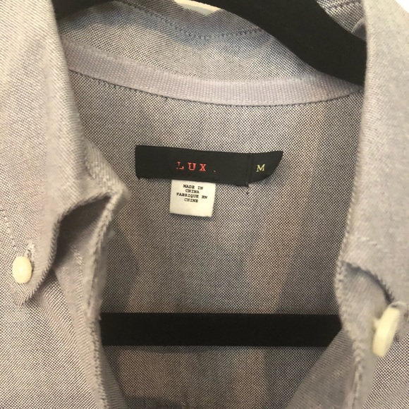 LUX Oxford Shirt with 3/4 sleeves and tie bottom - Picture 4 of 6